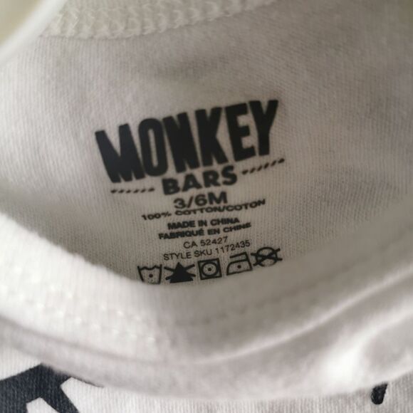 10/$10 Monkey Bars onesie size 3m - Picture 3 of 3